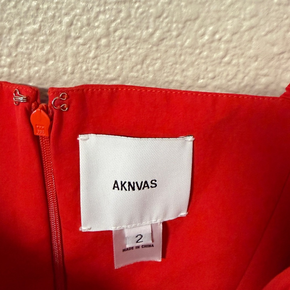 NWOT AKNVAS Anais Red Bubble Mini Dress Floral Birthday Party Holiday Dress 2 - Picture 5 of 7